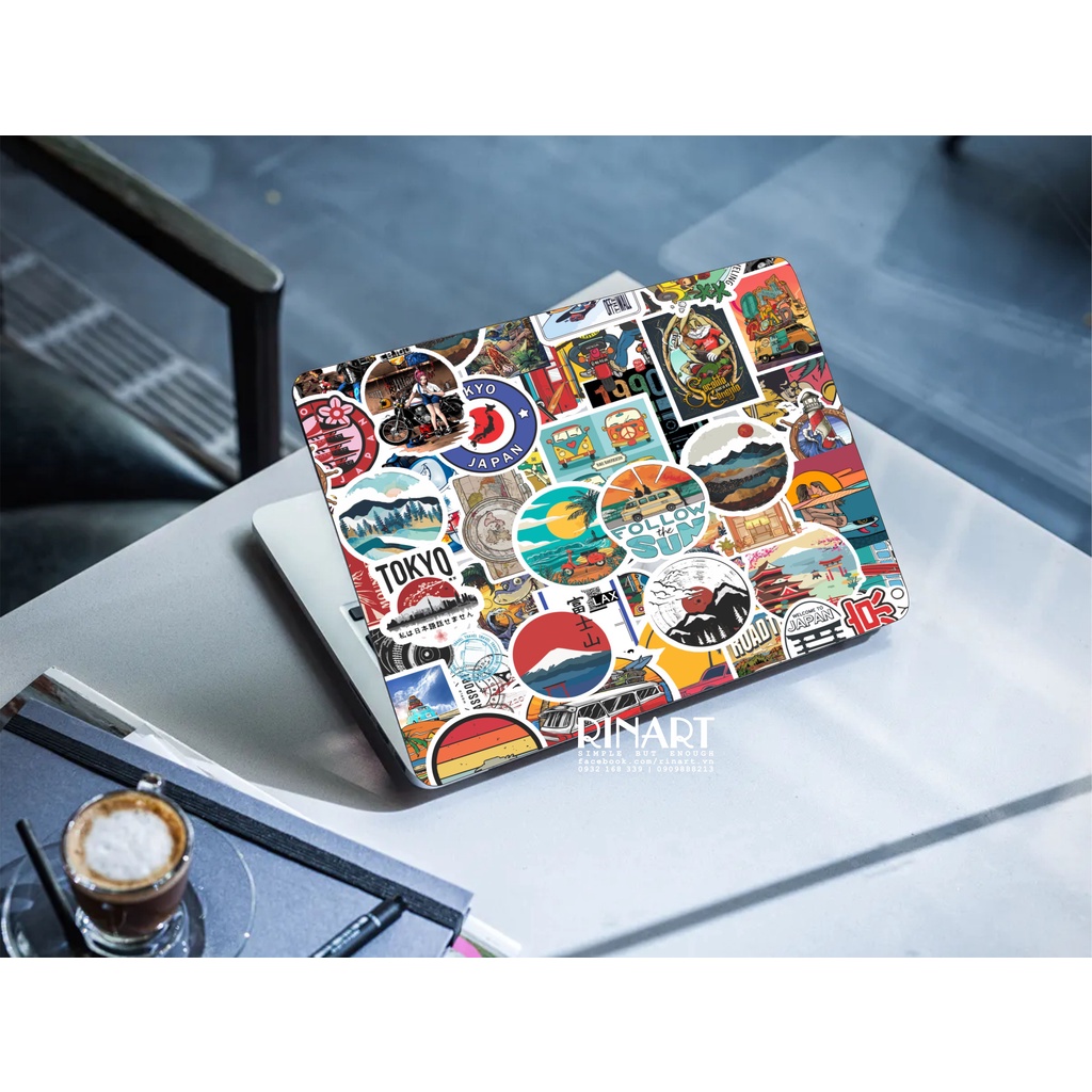 SET 200 STICKER SUMMER SIÊU CHẤT DÁN TRANG TRÍ ĐT LAPTOP VALI TƯỜNG TỦ KỆ MŨ BẢO HIỂM XE MÁY NOTEBOOK