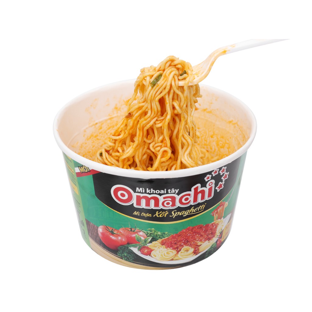 Thùng 12 hộp mì trộn Omachi xốt Spaghetti 105g