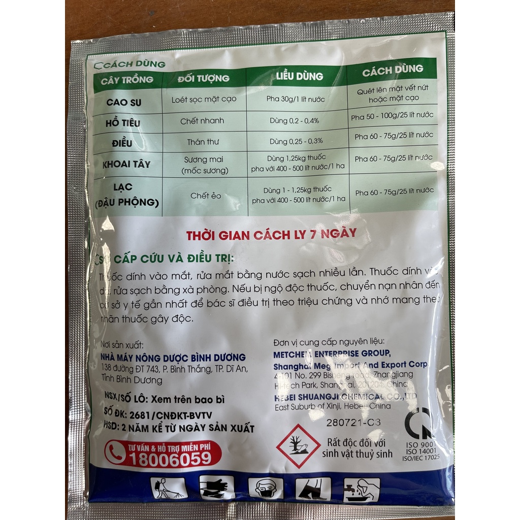 Thuốc trừ bệnh Vimonyl 72WP (Mancozeb 64%) 100gr