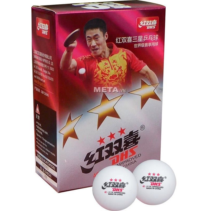 Quả Bóng Bàn DHS 3 sao 40 (Hộp 6 Quả Đạt Chuẩn Thi Đấu Tiêu Chuẩn ITTF)