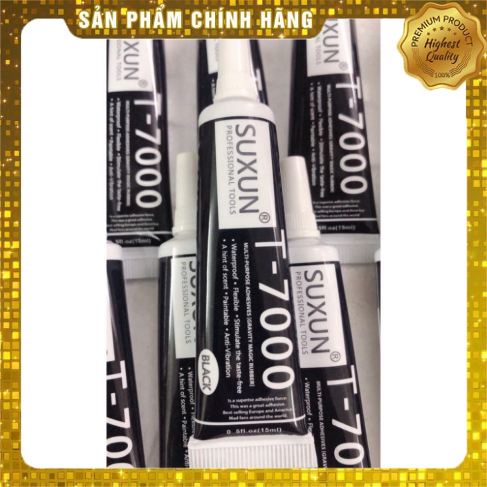 Keo dán đa năng T7000, dán viền màn hình, dán lưng điện thoại, linh kiện các loại đồ thủ công, keo màu đen - Monkey King