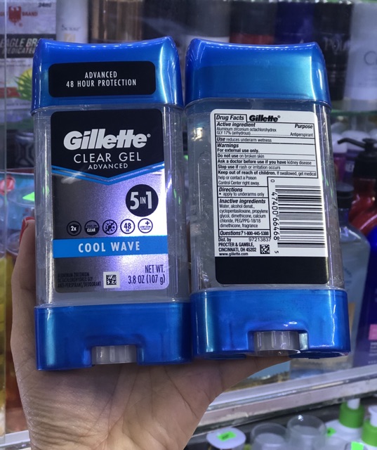 Lăn khử mùi nam Gillette 5 in 1 - 107g của Mỹ