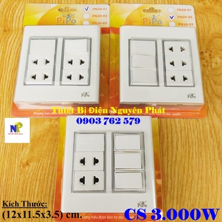 [PIPO] Bảng Điện Taplo Giả Âm Ráp Sẳn PN20 - Hàng Cao Cấp