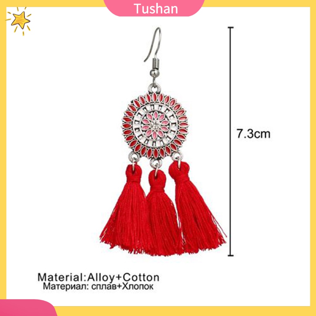 Khuyên tai tua rua phong cách Bohemian cổ điển dành cho nữ