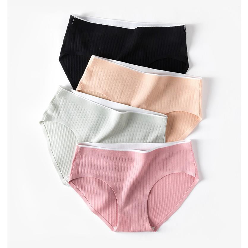 Quần Lót Nữ Cotton gân tăm điệu đà kháng khuẩn nâng đẩy mông   - QL Cotton Gân Tăm