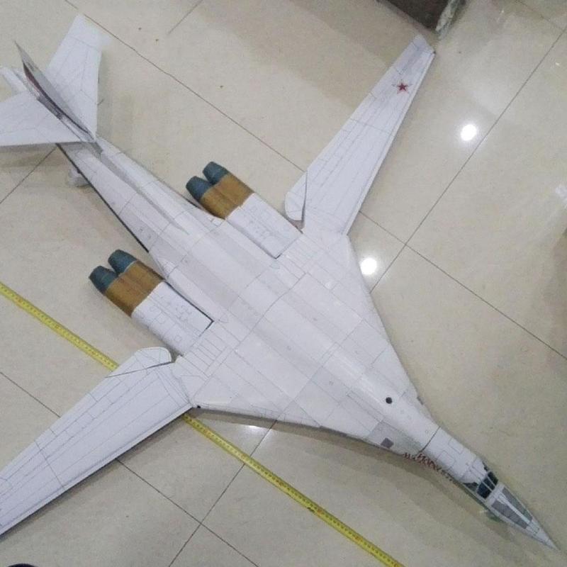 Mới Mô Hình Máy Bay Chiến Đấu Tupolev Tu-160 160 Craft 3d Diy S0P0