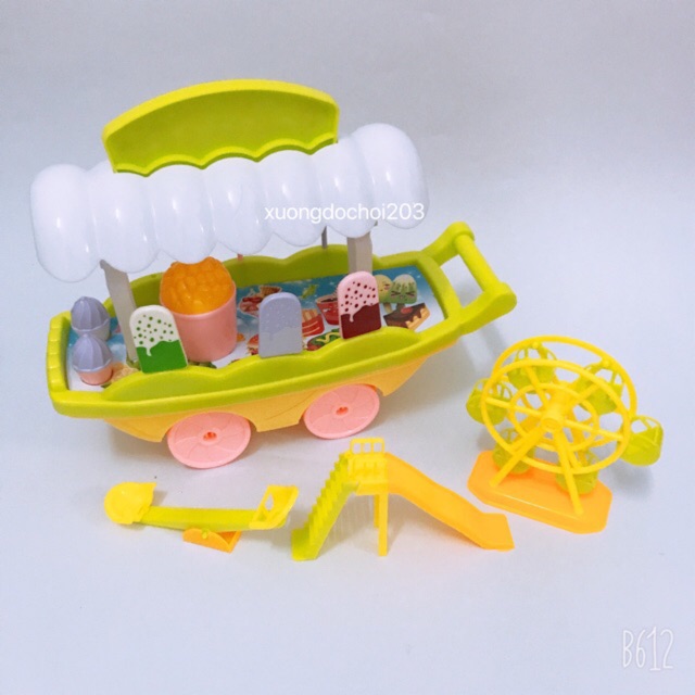 Bộ đồ chơi xe đẩy bán kem mini cho bé
