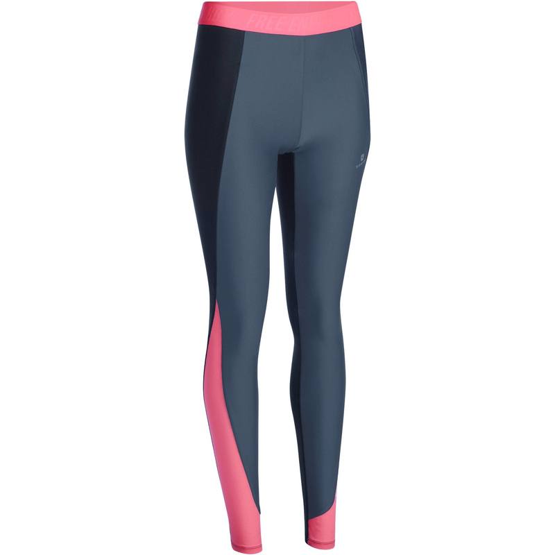 Quần legging tập Decathlon Cardio thoáng khí cho nữ Energy+ - Đen/ Xám size W26 L30