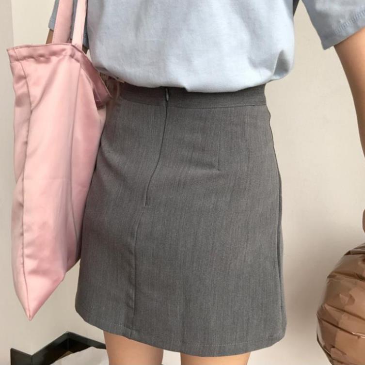 Yena Chân Váy Chữ A Xếp Ly Màu Xám Phong Cách Ulzzang Hàn Quốc Cho Nữ | BigBuy360 - bigbuy360.vn