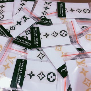 Decal Logo Sticker Patch in áo ủi trực tiếp lên vải hình logo L.V 4 món - Rinart.vn