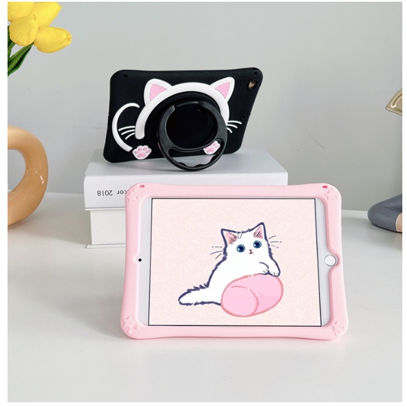 Ốp máy tính bảng mềm có chân đứng xoay 360 thích hợp cho iPad Mini 1 2 3 4 5 6 Air 2 3 9.7 2017/2018