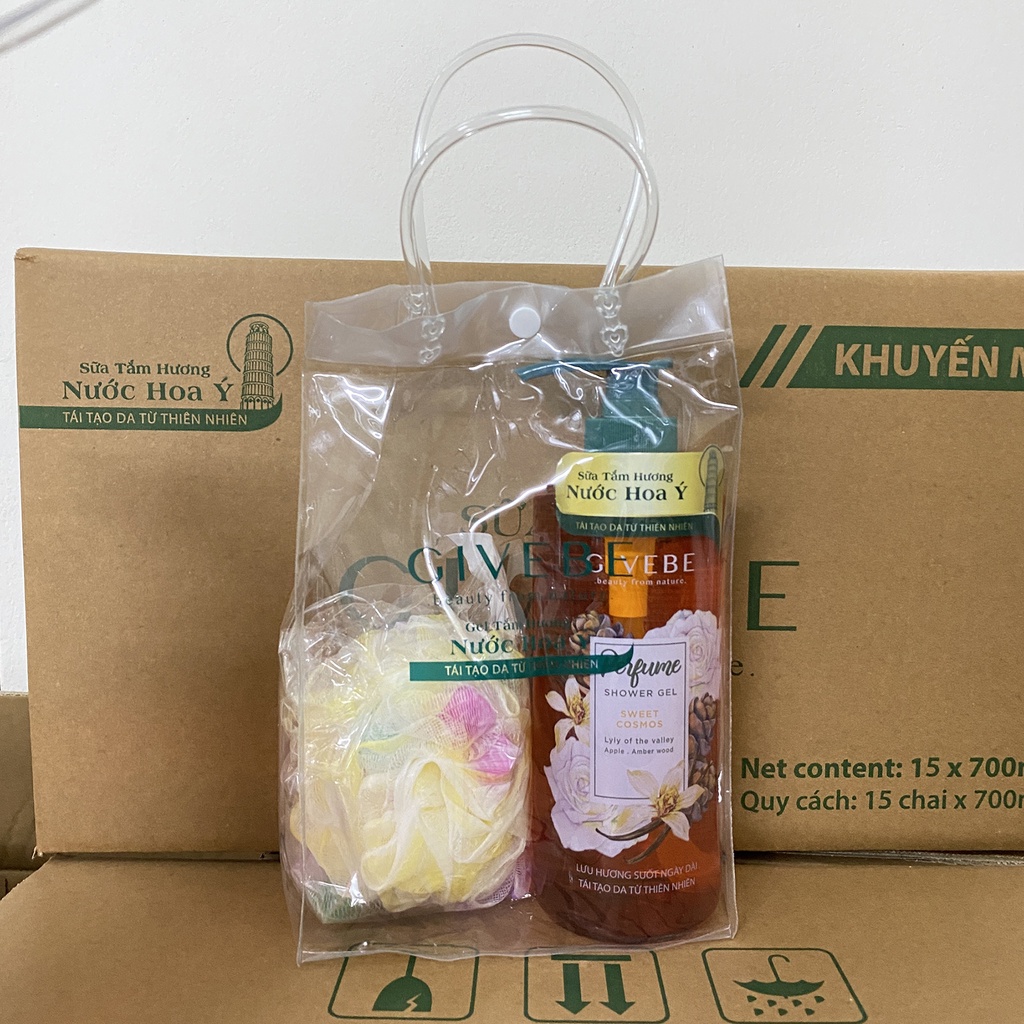 Sữa tắm GIVEBE Nâu Sweet Cosmos 700ml hương nước hoa Ý
