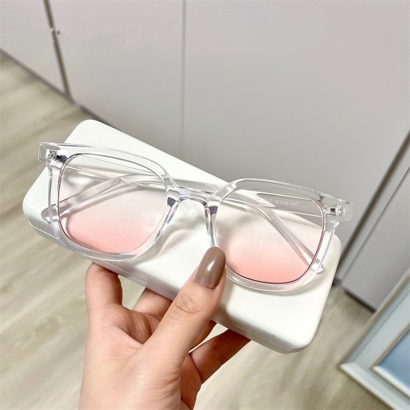 Mắt Kính Thời Trang Kính Râm Y2K Form Vuông Pha Hồng Baby Phong Cách Ulzzang Siêu Xinh - Hazo