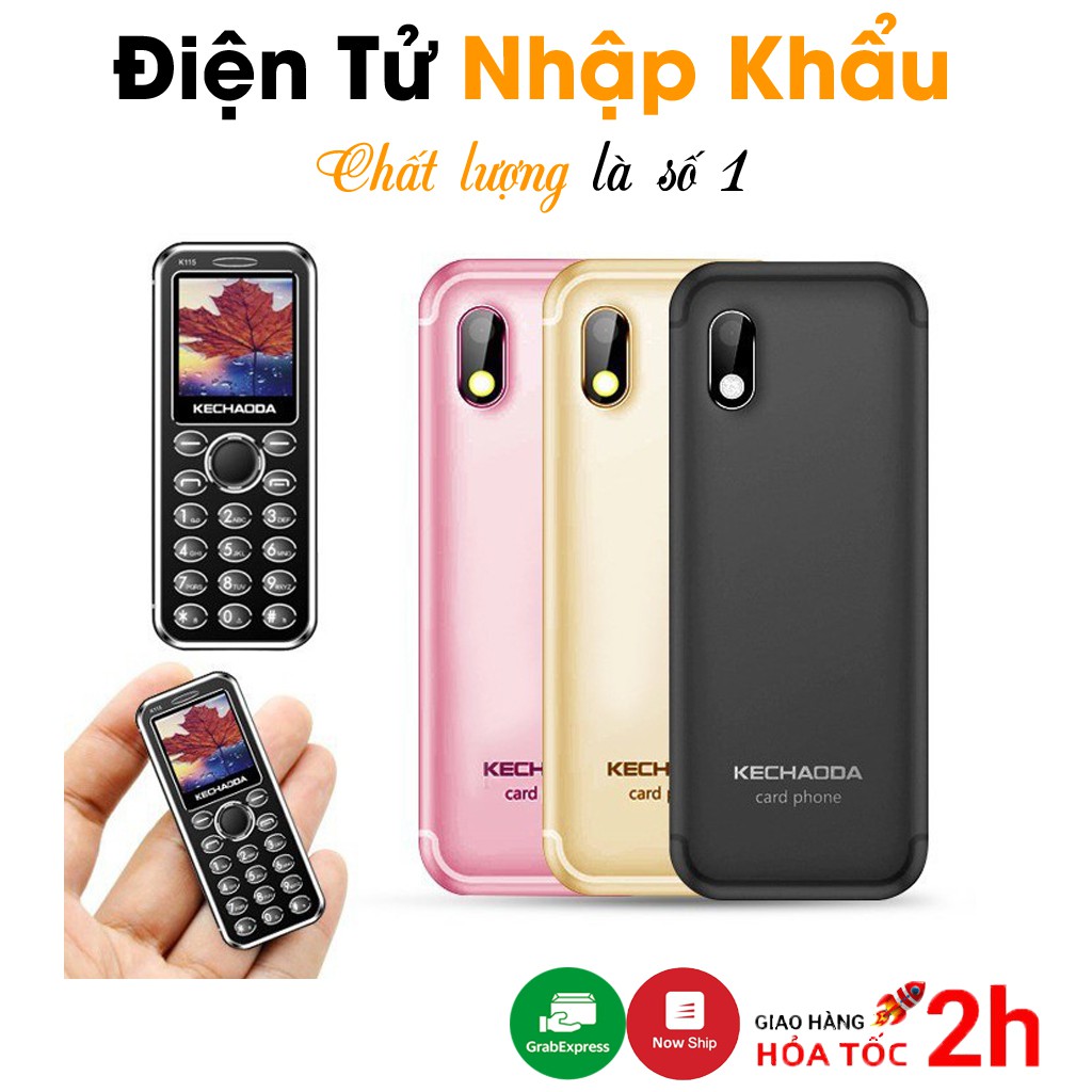 Điện thoại mini Kechaoda K115, nhỏ gọn, siêu mỏng, nhiều màu - Hàng chính hãng - BH 12 THÁNG