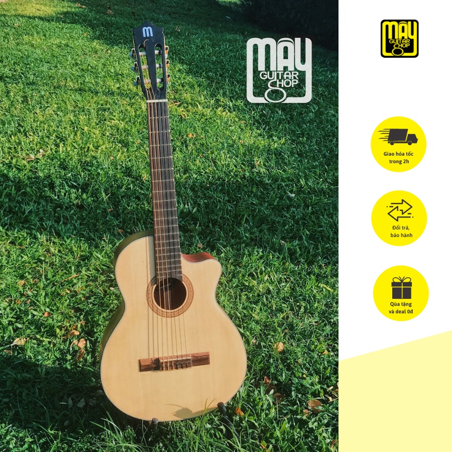 Đàn Guitar classic m14 Guitar dáng A khuyết bán chạy cho người mới tập chơi guitar