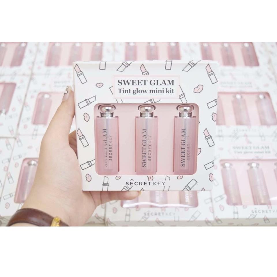 Set 3 Cây Son Dưỡng Secret Key Sweet Glam Tint