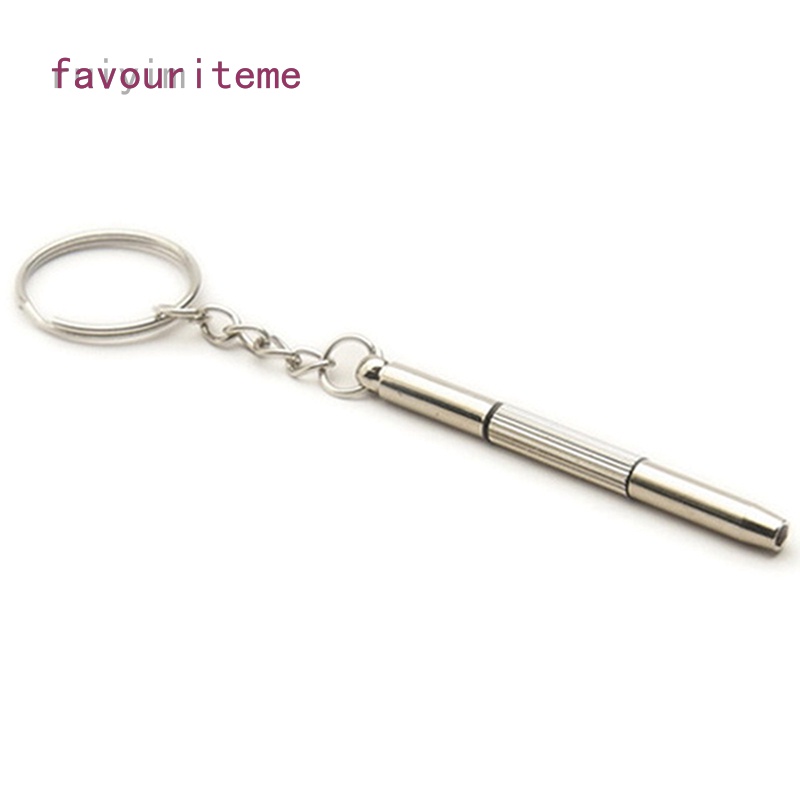 Tua Vít Mini 3 Trong 1 Sửa Kính Mát, Đồng Hồ, Đồng Hồ Kèm Móc Khóa
