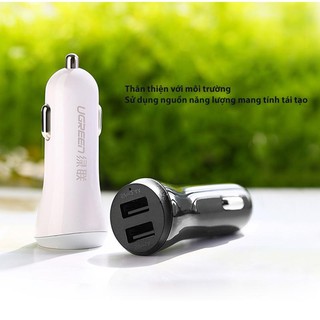 Sạc trên ô tô 2 cổng USB Ugreen UG-20393