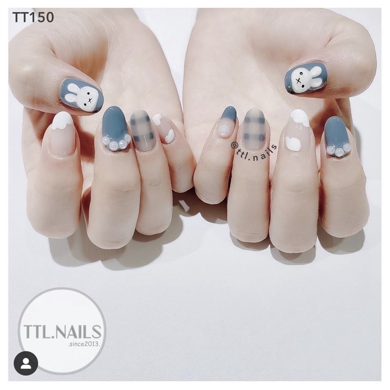 Gói ngọc trai nửa nail mix size trang trí móng