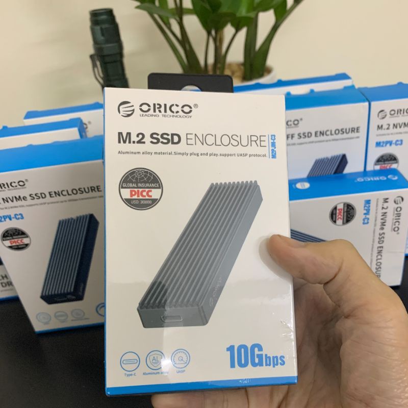 Box ổ cứng SSD M2 NVME M.2 SATA to USB Type-C ORICO M2PJM-C3 làm ổ cứng di động | WebRaoVat - webraovat.net.vn