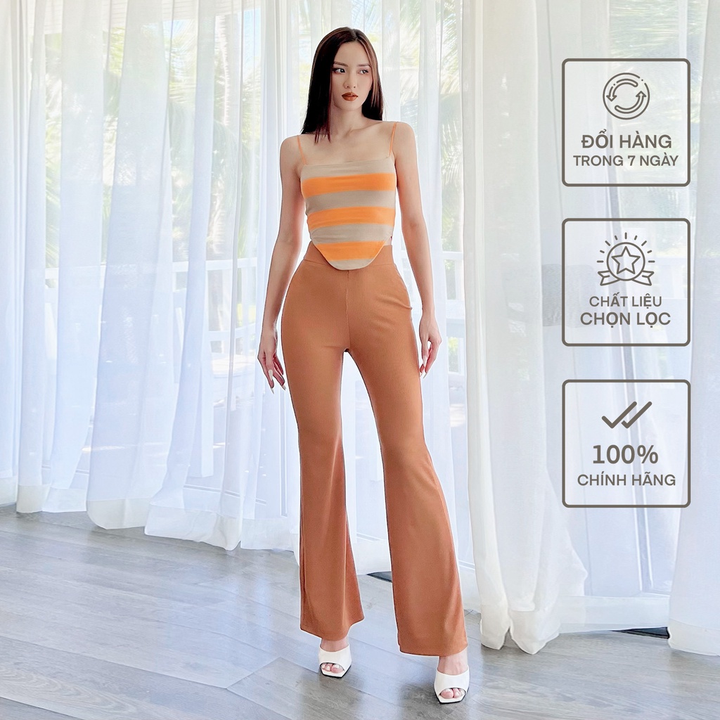 Áo Hai Dây Vạt Bầu Nữ BUSY Thun Cotton 2 Lớp Co Giãn Ôm Sát HDVB