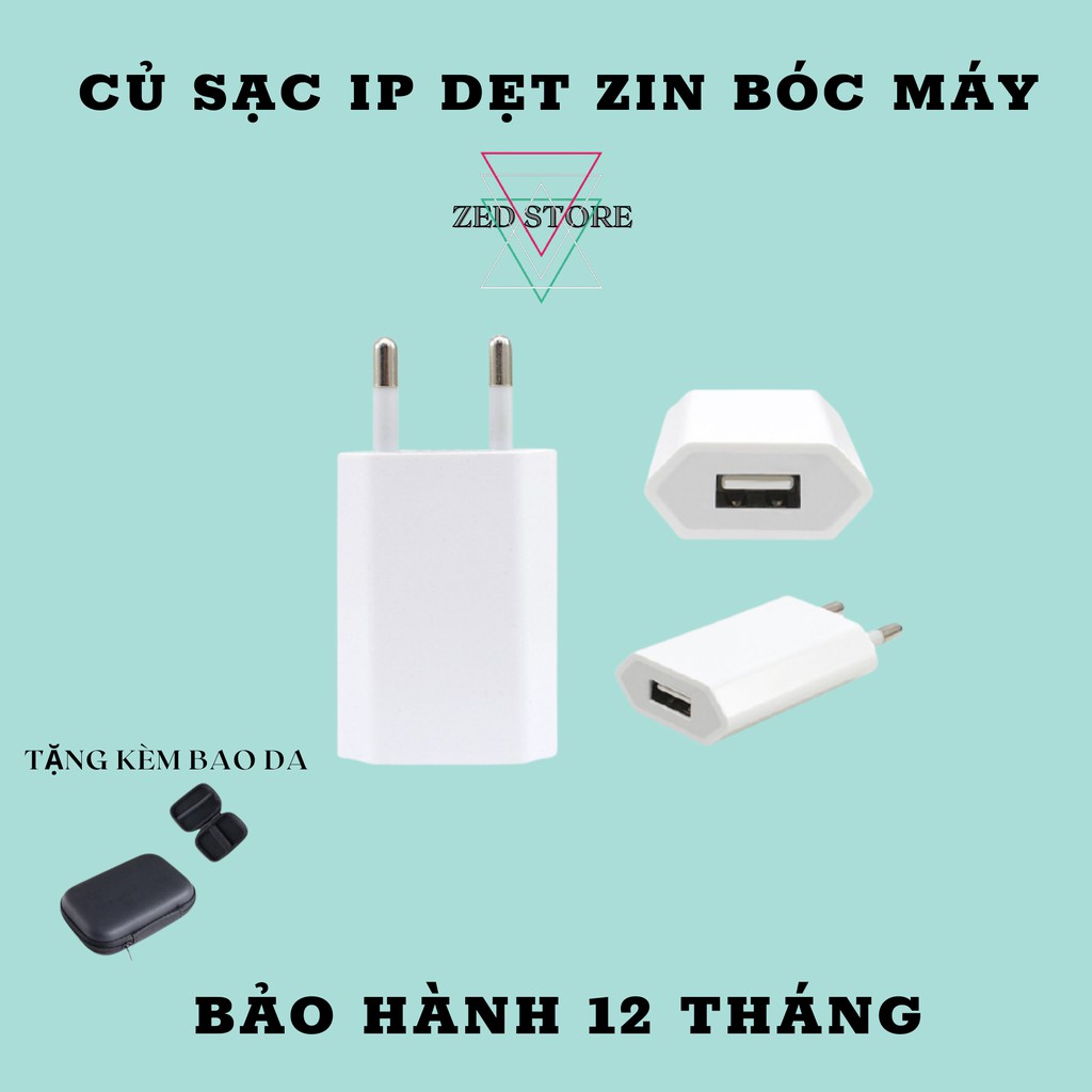 [CHÍNH HÃNG] CỦ SẠC DẸT IPHONE BÓC MÁY