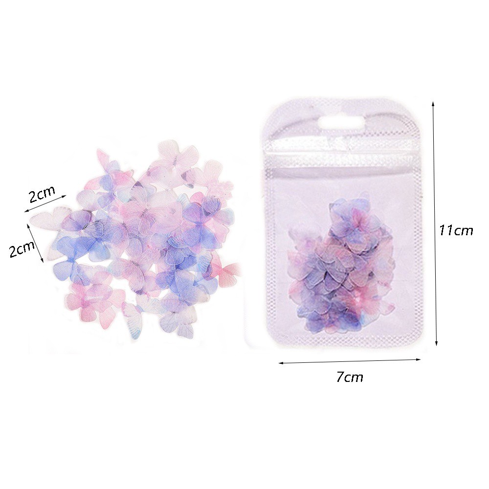 Set 40 Phụ Kiện Trang Trí Móng Nghệ Thuật Hình Bướm 3D Nhiều Màu Sắc | BigBuy360 - bigbuy360.vn