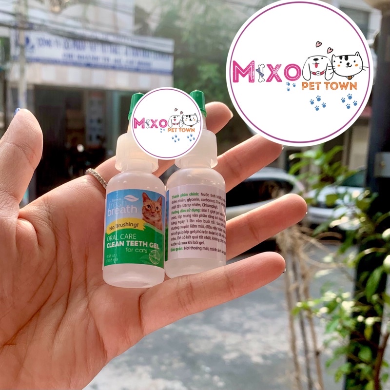 Gel Tropiclean mini vệ sinh răng miệng cho mèo, giảm cao răng, mùi hôi 14,8ml - Mixo Pet Town