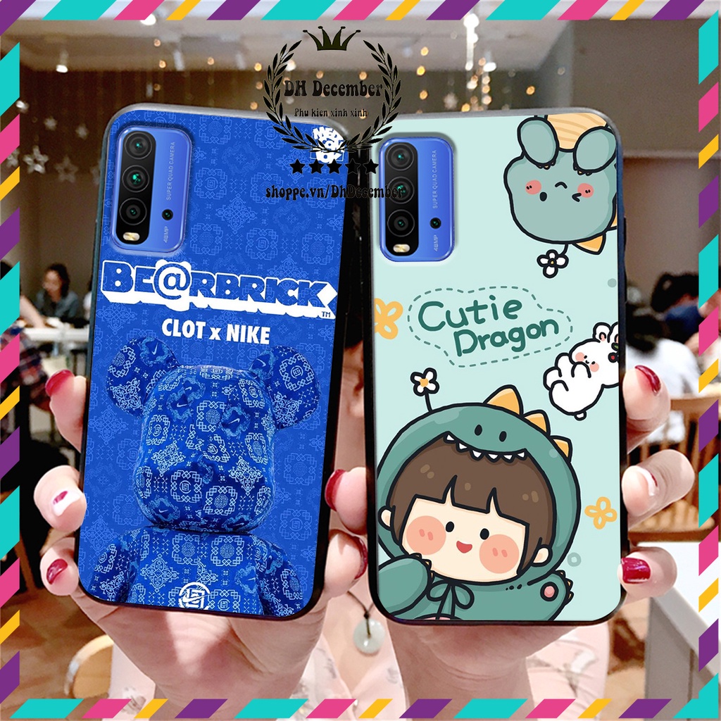 Ốp lưng Xiaomi REDMI 9T in hình 3D lucky, gấu Brick xinh xắn - KHÔNG NÊN BỎ LỠ