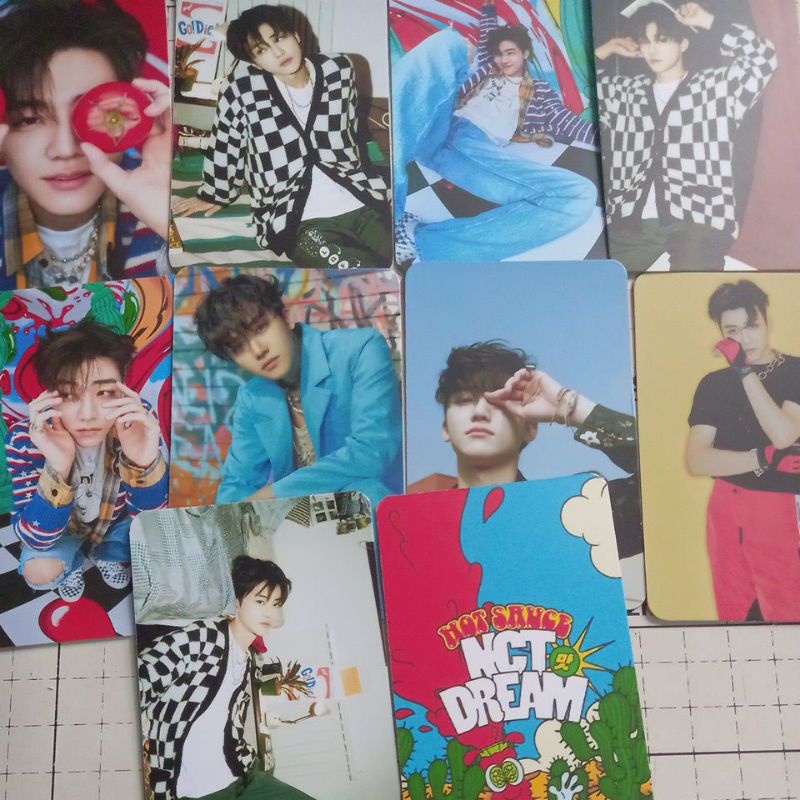Set 10 card giấy bo góc in 2 mặt ảnh thành viên nhóm NCT DREAM - Jeno (Hot Sauce)