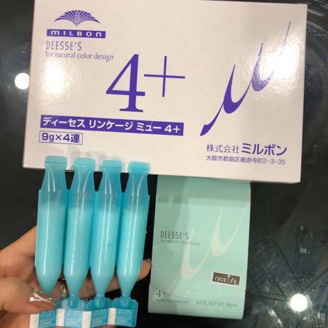 (Chính Hãng Giá Sỉ) KEM DƯỠNG COLLAGEN SUÔN MƯỢT MILBON DEESSE'S 4+ (1 Vỹ 4 Ống) | BigBuy360 - bigbuy360.vn