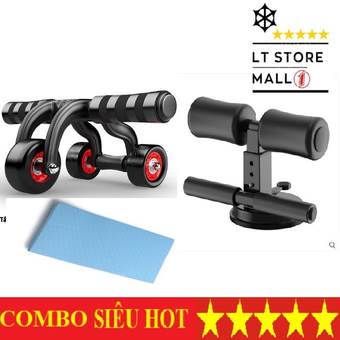 Combo Con lăn tập cơ bụng Palades và dụng cụ tập cơ bụng đa năng DC11 - tập GYM tại nhà