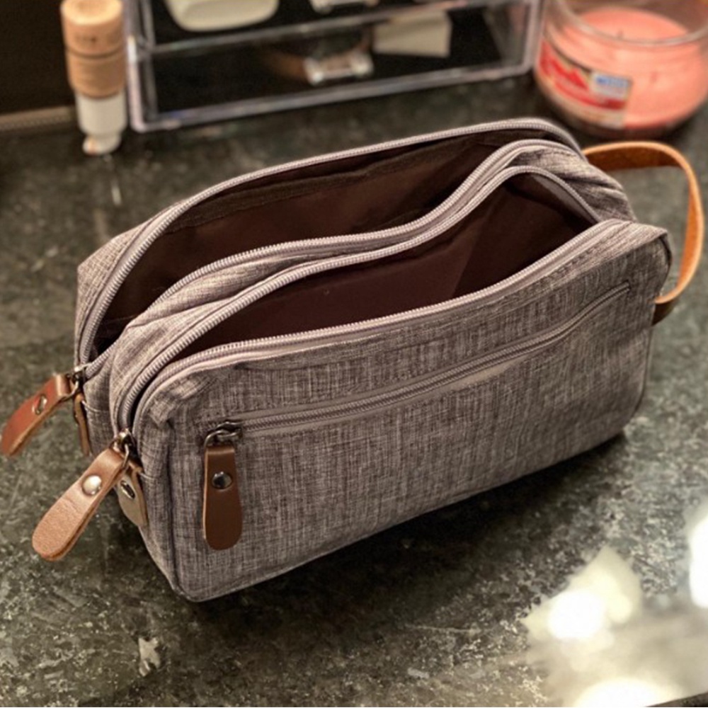 Túi đựng đồ trang điểm / dụng cụ vệ sinh cá nhân 6 màu bằng vải bạt chống thấm nước cho nữ