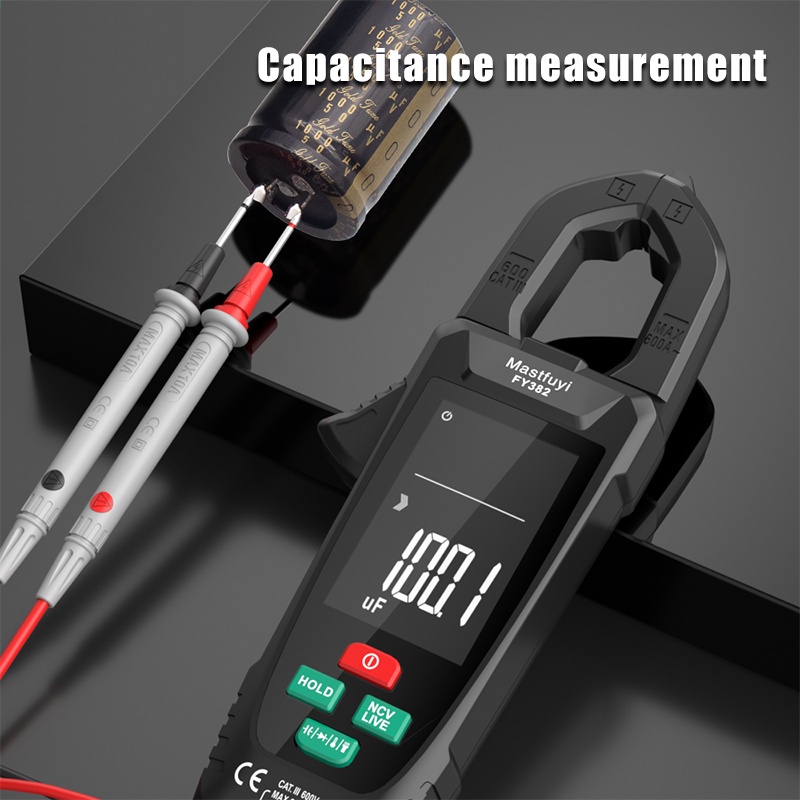 Đồng Hồ Vạn Năng Kỹ Thuật Số Dạng Kẹp 9999 Màn Hình Lớn DC AC RMS Nhiệt Kế NCV Ohm