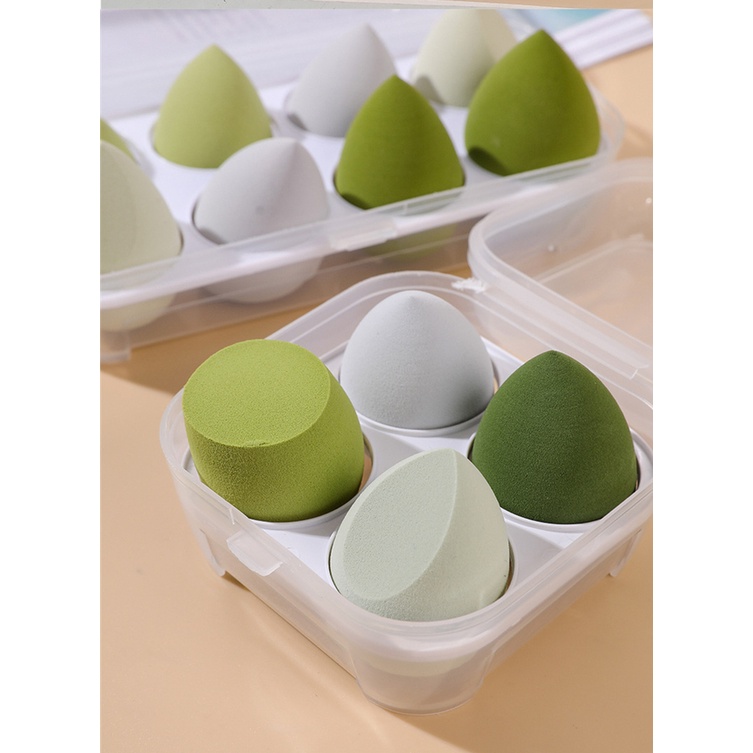 BEAUTY BLENDER Set 4 / 8 Mút Trang Điểm Mềm Kèm Hộp Đựng Tiện Lợi