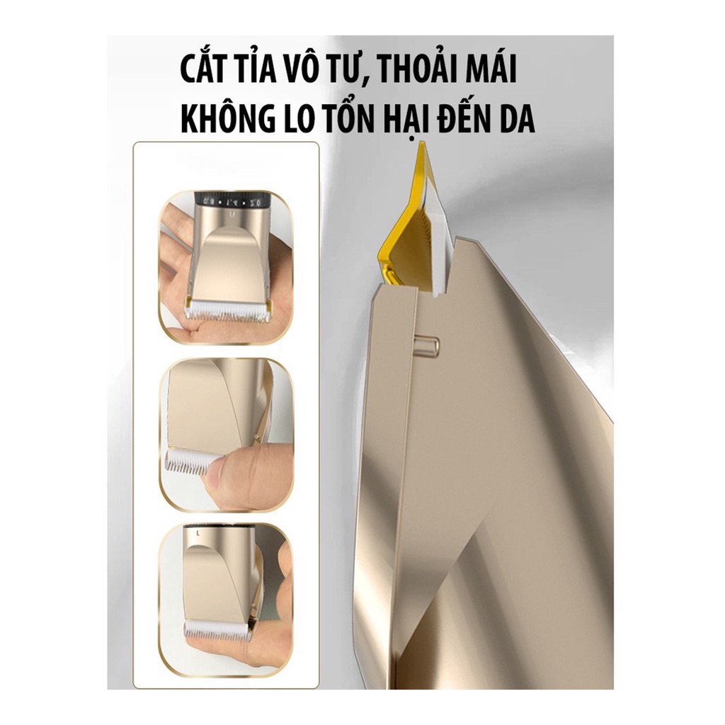 Tông đơ cắt tóc , tông đơ cắt tóc gia đình 11 phụ kiện đi kèm + công xuất lớn thời gian sử dụng lâu an toàn