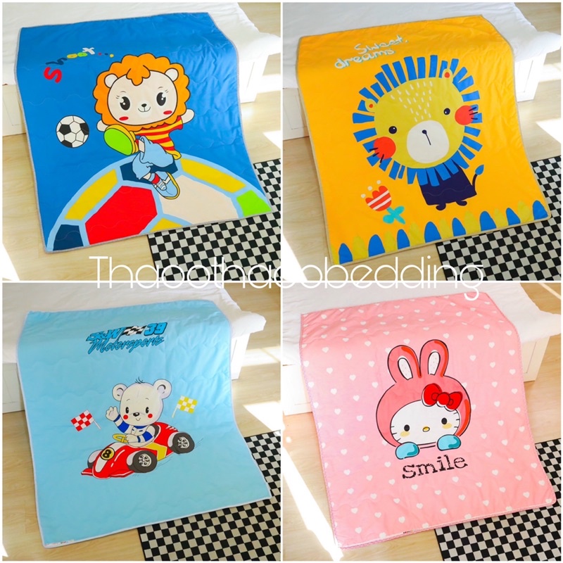Set chăn gối cho bé nhiều hình, bộ nệm chăn ga cho bé đi học