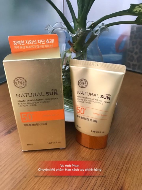 Kem Chống Nắng Đa Chức Năng NATURAL SUN ECO POWER LONG-LASTING SUN CREAM SPF50+ PA+++