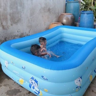 Bể bơi cho bé ❤️Đủ Cỡ❤️Đồ kèm(chọn Bơm Phao tay ) bơm hơi gấp gọn làm hồ tắm nhà bóng trong nhà 1m3-2m1