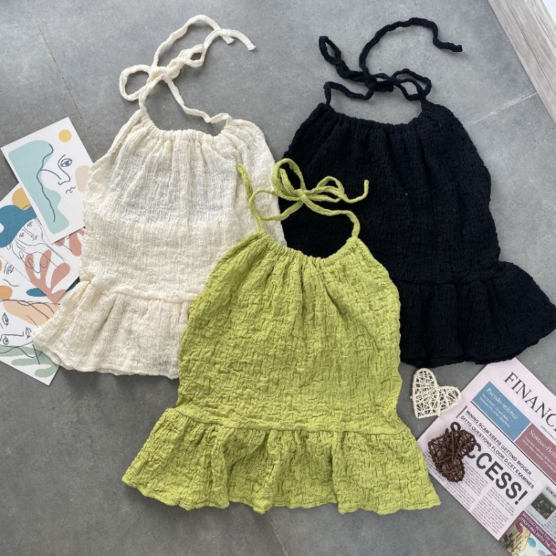 ÁO YẾM CROPTOP NHÚN