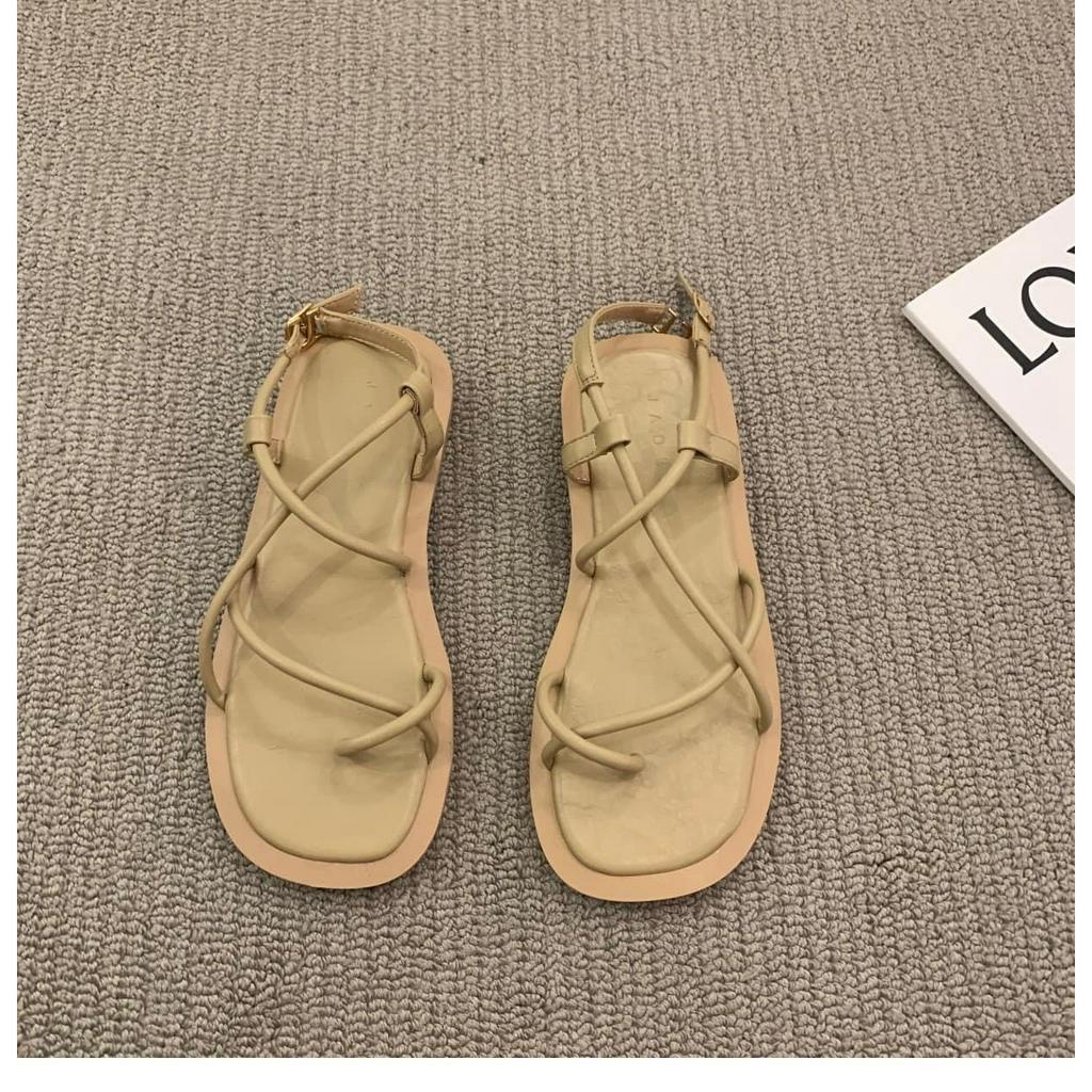Sandal Dây chéo chân đế phẳng hàng QC cao cấp