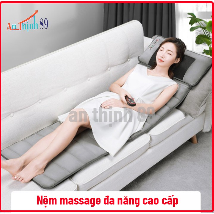 nệm massage toàn thân - đệm massage toàn thân, rung xoa bóp nhào nặn có chế độ nhiệt hồng ngoại