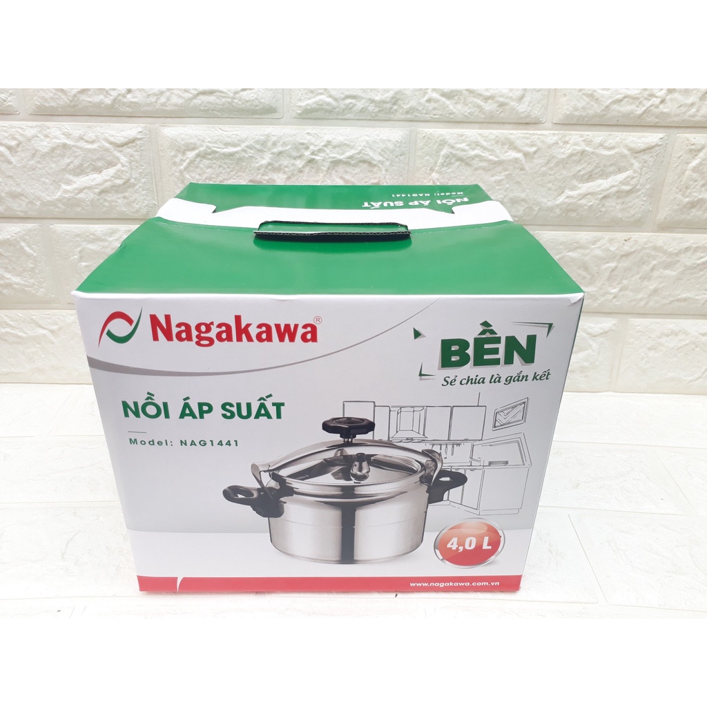 Nồi áp suất NAGAKAWWA 1452  tiện lợi hầm nâu có thể dùng trên bếp từ