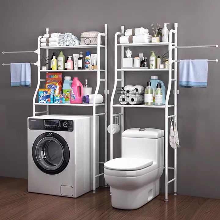 ✨HÀNG CÓ SẴN✨Kệ để đồ nhà tắm 3 tầng, kệ để đồ sau toilet đa năng, dễ lắp ráp tiết kiệm không gian