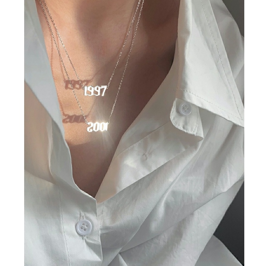 Dây chuyền Bạc ý 925 năm sinh vòng cổ nam nữ