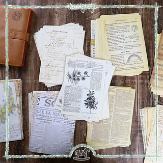 Bộ Giấy Cũ Vintage Trang Trí Tường, Journal – Tiệm Ngựa Gỗ