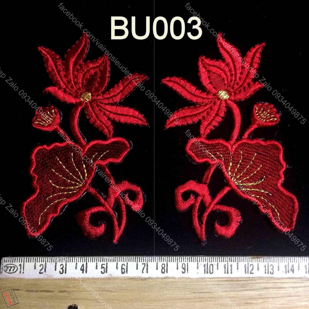 1 cặp 2 hoa sen ủi - BU003