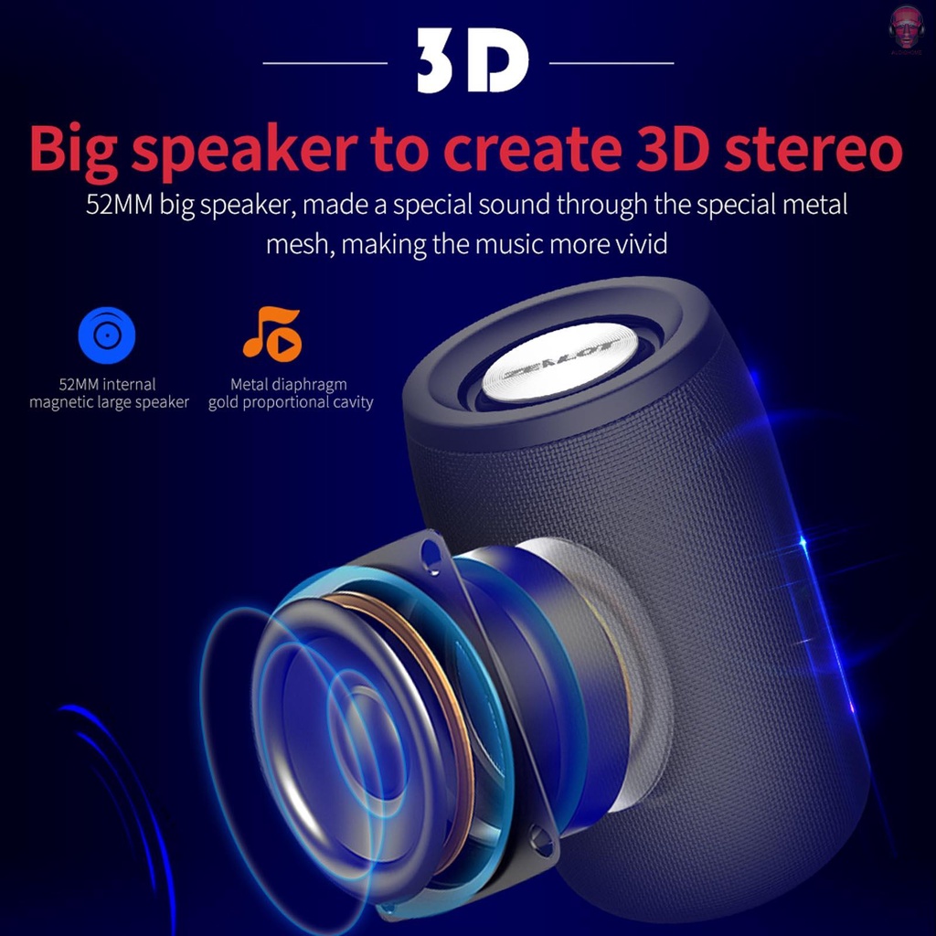 Loa Bluetooth Không Dây ZEALOT S32 5W Hỗ Trợ Thẻ Nhớ TF/Usb-IN 2000mAh Chất Lượng Cao