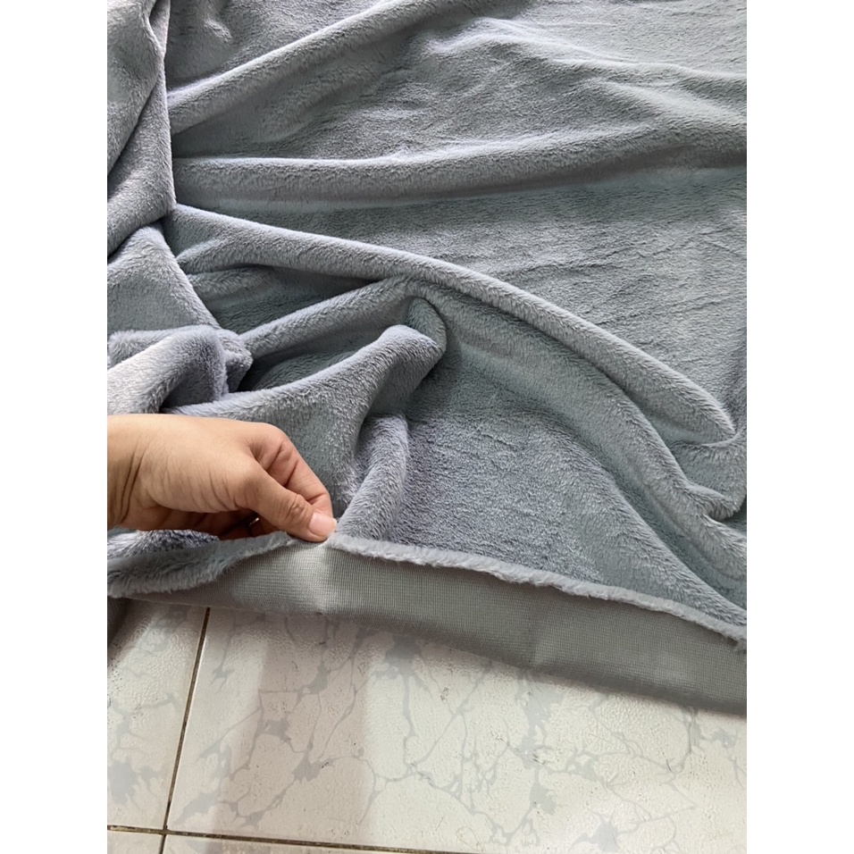 Thảm lông mịn lót tủ điện thoại, trải bàn, nhiều size màu xám mịn