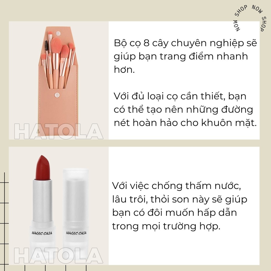 Bộ trang điểm cao cấp 10 món makeup thần thánh chuyên nghiệp hottrend Hatola